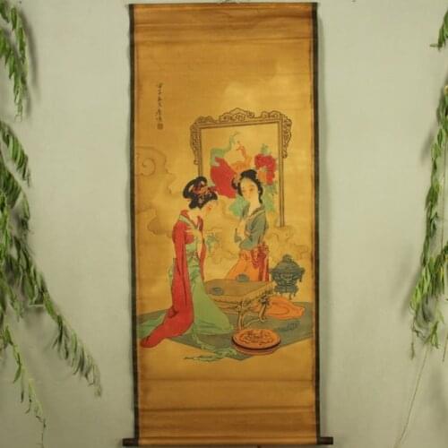 Antique collection The beauty play the chess diagram