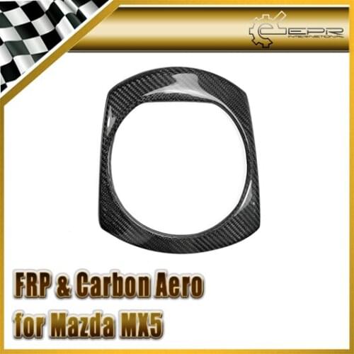 Car-styling For Mazda MX5 ND5RC Miata Roadster Carbon Fiber Gear Surround Glossy Fibre Finish Interior Trim Accessories Racing