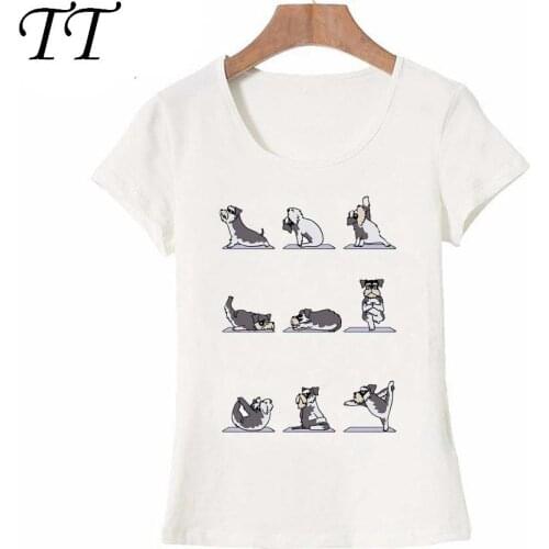 Hipster Miniature Schnauzer T-Shirt summer fashion Women t-shirt funny dog design casual maiden Tops cute female Tees girl shirt