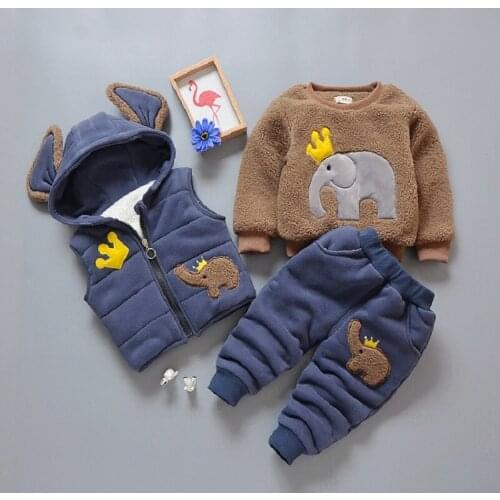 3pcs Boys Clothing Sets Hooded Vest + Sweater Shirt+ Pants Baby Boys Clothes Toddler Baby Boys Casual Knit Tracksuit Children