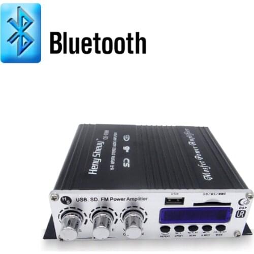 KYYSLB V998 20W*2 4ohm 12V Bluetooth Card Reader with Radio Small Power Amplifier DC Home Fan Car Small Power Amplifier