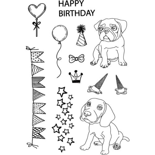Hot selling Dog alphabet transparent clear stamp / silicone seal roller stamp DIY scrapbook album / card production
