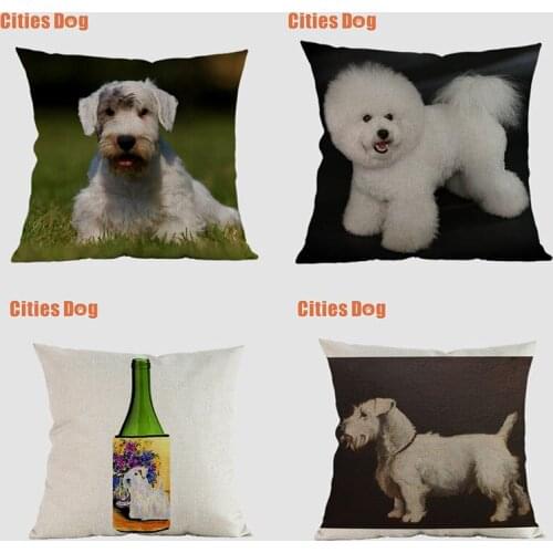 Dog pillow covers decorative cushion covers for sofa Pillows Animals Sealyham Terrier Dogs pillowcase cushions cover home decor
