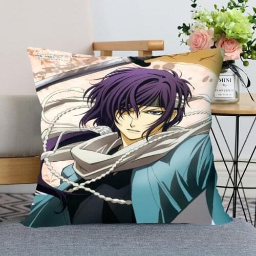New Hakuouki shinsengumi kitan Pillowcase Wedding Decorative Pillow Cover Custom Printed Soft Satin Fabric Pillow Cases Not Fade