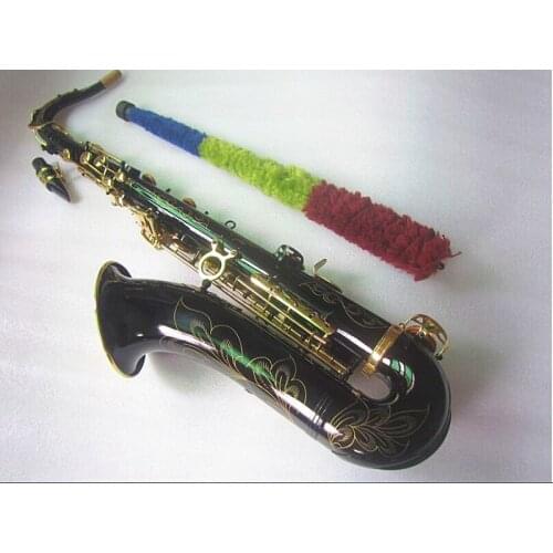 New High Quality Tenor saxophone Bb Black gold key sax tenor Brass Musical Instrument With Case Mouthpiece Reed Gift