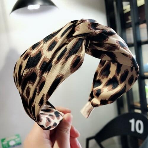 New Fashion Cloth stripe Cross knotting Headband Hairband For Women Girls Leopard print Wide Hair Hoop band Accessories Headwear