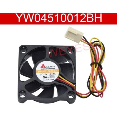 Original 4.5cm YW04510012BH YW04510012LM 4510 DC12V 0.14A 45*45*10MM 3-Pin cooling fan