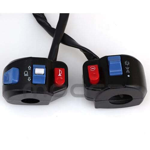 Aluminum 22mmATV Motorcycle Switches Motorbike Horn Button Turn Signal Electric Fog Lamp Light Start Handlebar Controller Switch