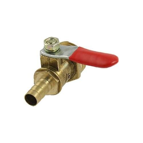 Plastic Coated Handle 25/32" Male Thread Gas Pneumatic Ball Valve