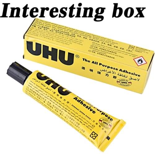 Uhu strong glue DIY hand jewelry model making cermet wood universal mending shoes transparent soft glue