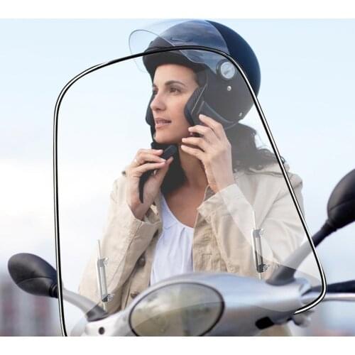 Universal Motorcycle Windshield Extension Adjustable Spoiler Clamp-On Windscreen Deflector For Motorcycle Electric Car Scooter