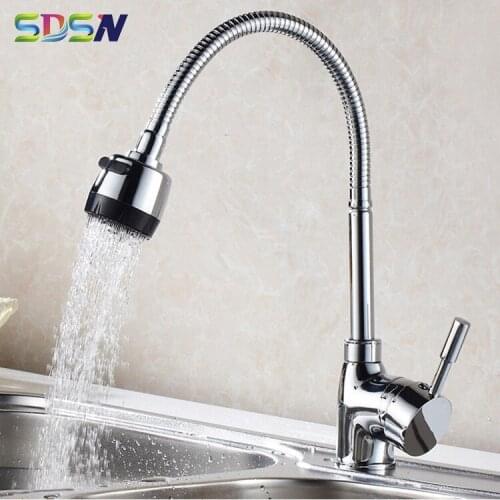 Universal Kitchen Faucet SDSN Copper Brass Kitchen Sink Faucet 360 Rotation Hot Cold Kitchen Mixer Tap Chrome Kitchen Faucets