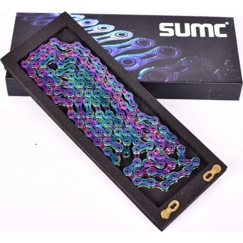 Bicycle chain Rainbow color Bike Chain X9 X10 X10sl X11SL For 9 10 11 12 Speed MTB/Road Bicycle Compatible for sram shimano
