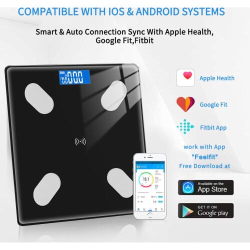 Bluetooth Body Fat Scale BMI Scale Smart Electronic Scales LED Digital Bathroom Weight Scale Balance Body Composition Analyzer