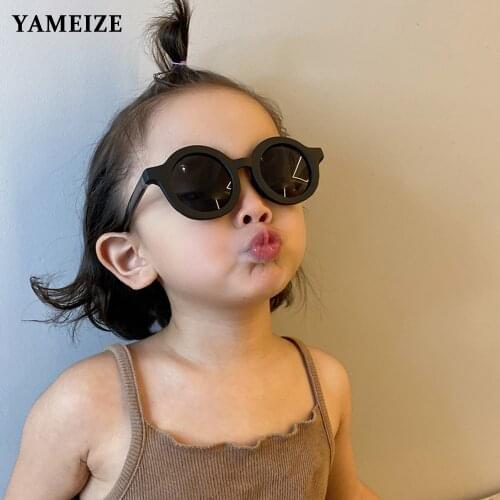 YAMEIZE Vintage Kids Sunglasses Girls Boys Round Eyeglasses Cute Kid Sunglasses Lovely Baby Sun Glasses Oculos Gafas De Sol