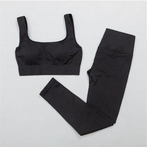 Womens sportswear High Waist Sports Bra+ Legging Gym Clothing Seamless Fitness Yoga Suit High Stretchy Workout Set Padded Sport