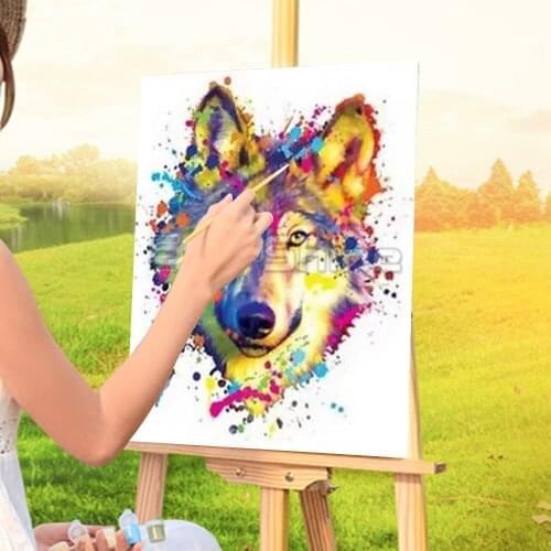 Wolf Animal Paint By Numbers Package Acrylic Paints 50*70 Picture By Numbers Photo Decorative Paintings Adults Drawing