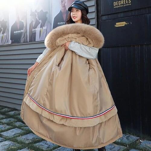 Winter Women Jacket Thick Removable Lining Hooded 2021 Winter Coat Women Wadded Jacket Long Parkas Jaqueta Feminina