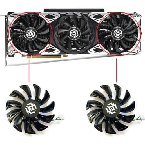 2pcs 85MM GA92S2U 4PIN RTX 3080 GPU Fan For ZOTAC GeForce RTX3080-10G6X RTX2080 TI RTX 2080 SUPER-8GD6 RTX3070-8GD6 Cooling Fans