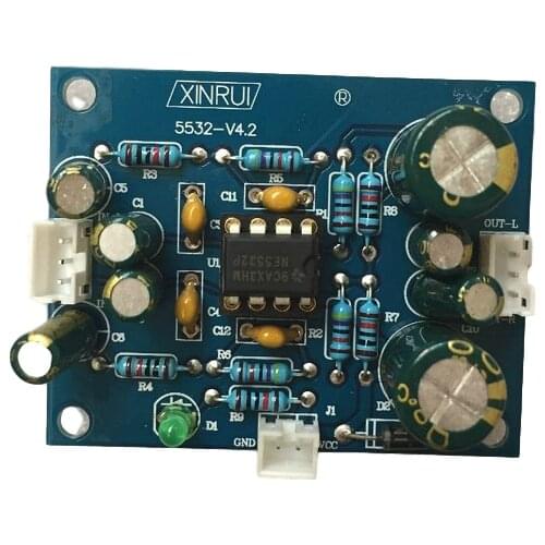 2pcs/lot NE5532 Amplifer Board OP-AMP HIFI Preamplifier Signal Bluetooth Amplifer Preamplifier Board In Stock