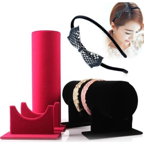 Velvet Hairclip Headband Hair Hoop Headdress Organizer Jewelry Display Holder Velvet headband hairpin jewelry display stand Gift