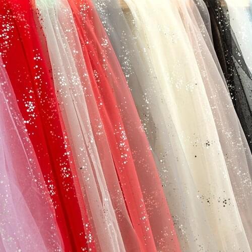 Glitter Sewing Fabric Sequins Mesh Lace Fabric For Sewing Dress Shinny Party Decoration Material TJ0541