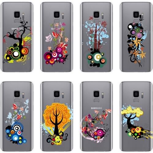 Art flower Case For Samsung Galaxy S5 S6 S7 Edge S8 S9 Plus Soft Silicone Back Cover For Samsung Galaxy Note 4 5 8 9 Phone Case