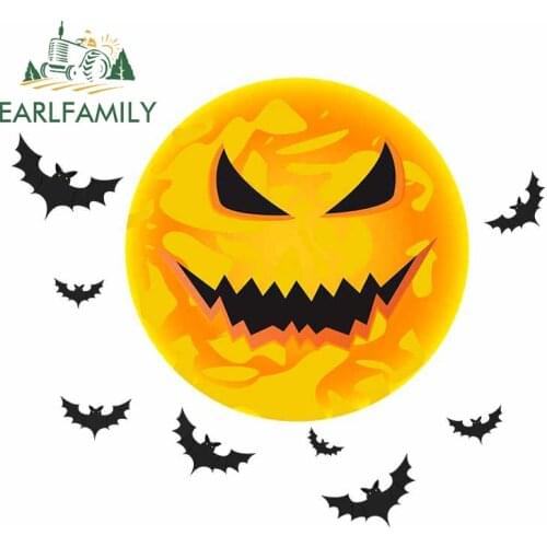 EARLFAMILY 13cm x 11cm For Halloween Car Door Stickers Cartoon Graphics Decal Vinyl Material Car Accessories Decoration