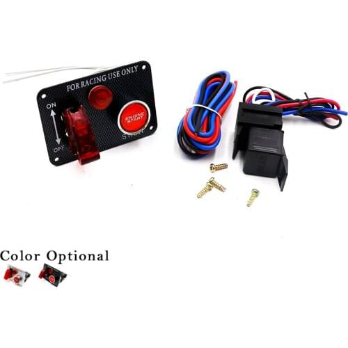 Racing Switch MP-3011 Carbon fiber Ignition Toggle Switch Engine Start Push Starter Button Panel Kit Racing TT100512-01