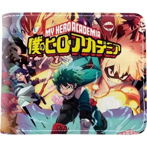 Japanese Anime Cartoon My Hero Academia Short Purse With Card Holder Coin Pocket