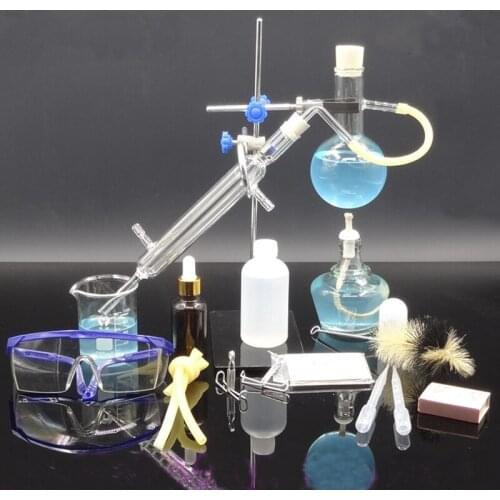 Small Size 150ml Glass Essential Oil Steam Distilling Lab Apparatus Hydrosol Distillation Chemistry Teaching Equipment