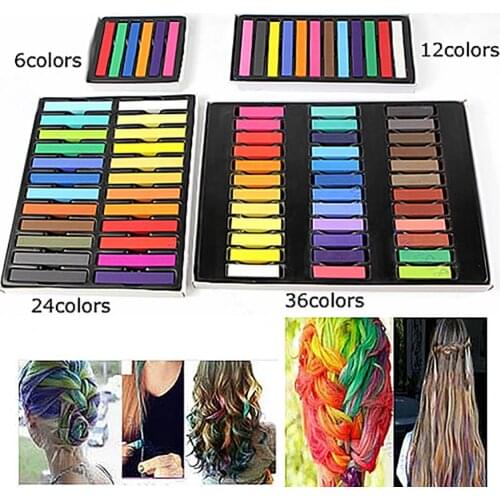 Hair Chalk Colors Hair Color Crayons Powder Temporary Dye Multicolor Paint Disposable Beauty Soft Pastels Festival Salon