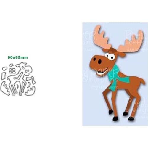 Metal Cutting Dies Christmas Reindeer Stencil Scrapbooking DIY Album Stamp Paper Card Embossing Decor Craft