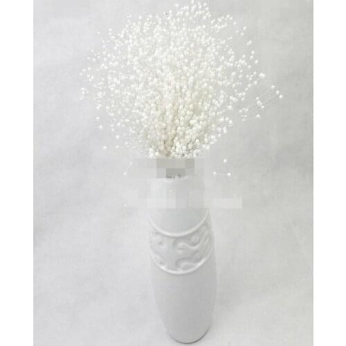 New Arrival White Pearl Strand Pearl Row Bridal Bouquet Accessories Fascinator Festival Wedding Decoration Crafts 100 Stems