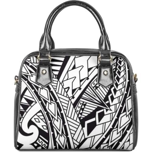 New arrival Custom Polynesian tribal style Women PU Leather Handbags Messenger Bags Ladies Tote Shoulder Bags