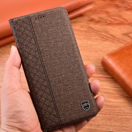 Luxury Cloth Leather Case for Sony Xperia 1 5 10 20 ii iii L1 L2 L3 L4 Magnetic Flip Cover Protective Cases
