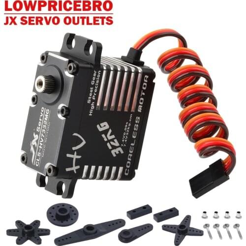 JX CLS-HV7332MG High Torque 32KG Metal Gear CNC Standard Digital Coreless Servo Motor for 1/8 1/10 Scale RC Car Boat Robot