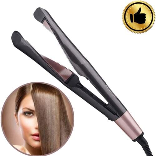 2 In 1 Flat Iron Curling Iron Fast Heating Professional Hair Straightener Curlers for Women Tourmaline Hair Styling Tool