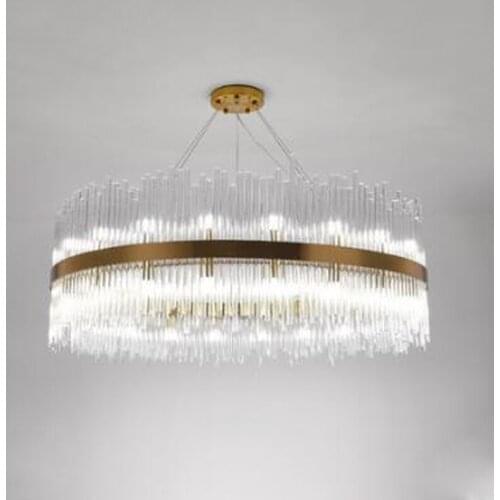 Postmodern living room chandelier simple creative bedroom Nordic chandelier new light luxury restaurant crystal lamp led fixture