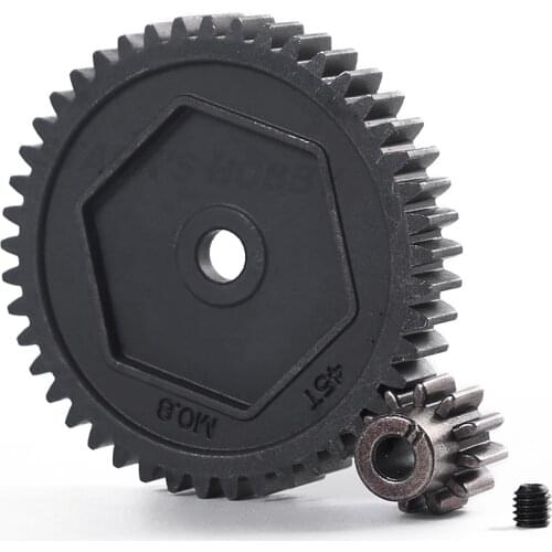 Harden Steel Spur Gear 45T 0.8M 32P Motor Pinion Gear 11T for 1/10 RC Crawler Traxxas TRX-4 TRX4 TRX6 Upgrade Parts 8053 6747