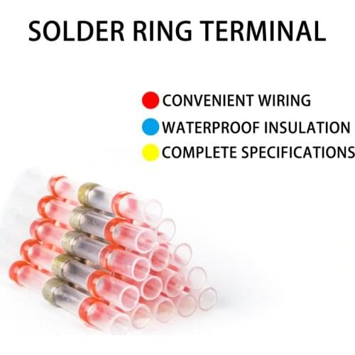 10/30/50PCS SST-S21 Waterproof welding heat shrinkable wire connector soldering sleeve wire terminal kit marine insulation