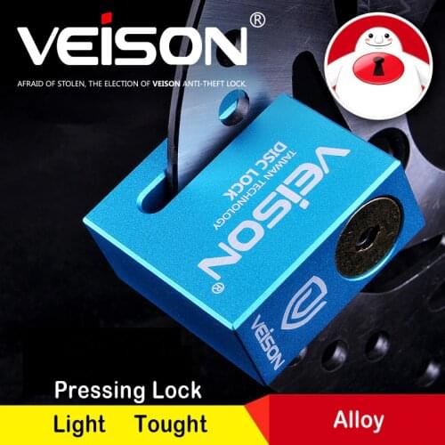 VEISON Alloy Motorcycle Lock Bicycle Theft Pretection Brake Moto Lock Motorbike Lock Waterproof Colorful Disc Locks
