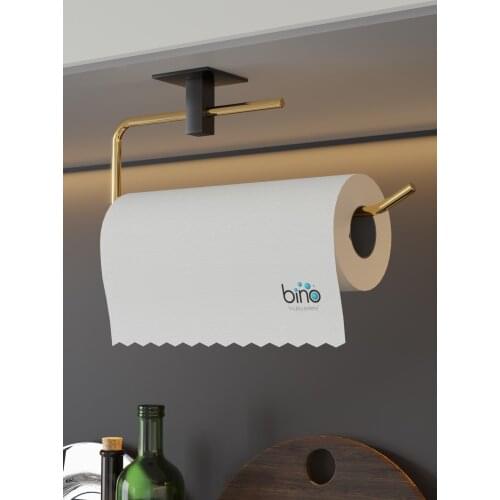 Stainless Steel Filled, Paper Roll Towel Holder, Napkin Holder, Adhesive Design, Bathroom Hanger