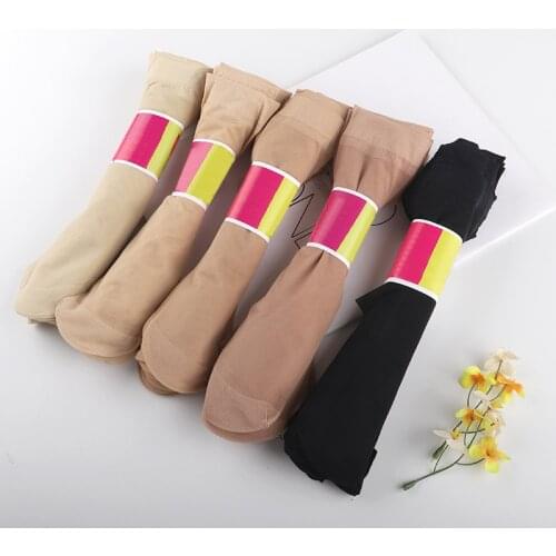 10 Pairs Summer Hot Sale High Quality Female Velvet Socks Girls Socks Thin Crystal Silk Transparent Ankle Sox Womens Socks