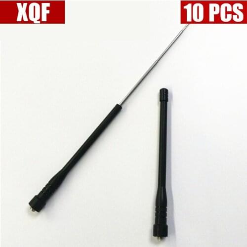 XQF 10PCS SMA-F Female Handheld Telescopic Antenna compatible with Baofeng UV-5R UV-5RE Series BF-UVB2 888S Walkie Talkie