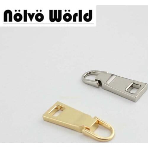 100pcs 4colors 5# DIY metal head nylon head teeth zipper puller slider metal Plating accessory for bags,garments fabric