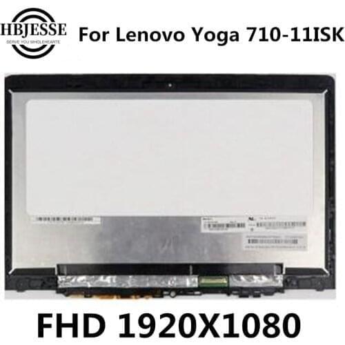 Original For Lenovo Yoga 710-11 Yoga710-11 Yoga 710-11ISK LCD Touch Screen Digitizer Assembly with frame bezel FHD 1920x1080