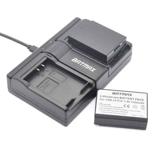2Pcs 7.4V 1500mAh LP-E10 LP E10 LPE10 Camera Battery + Dual USB Charger for Canon EOS 1100D 1200D Kiss X50 X70 Rebel T3 T5