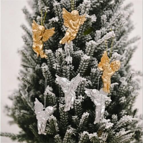 6pcs/set Christmas Angel Doll Christmas Ornaments Christmas Tree Pendants Xmas Tree Ornaments New Year Gift 2022 Navidad Noel