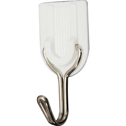 6pcs Wall Door Self-Adhesive Hook Tile Glass Bathroom Kitchen Sticky Hanger